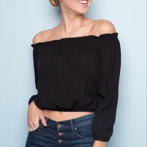 brandy melville off the shoulders long sleeve